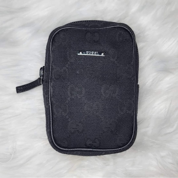 Gucci GG Canvas Accessory Pouch Black - Picture 1 of 12